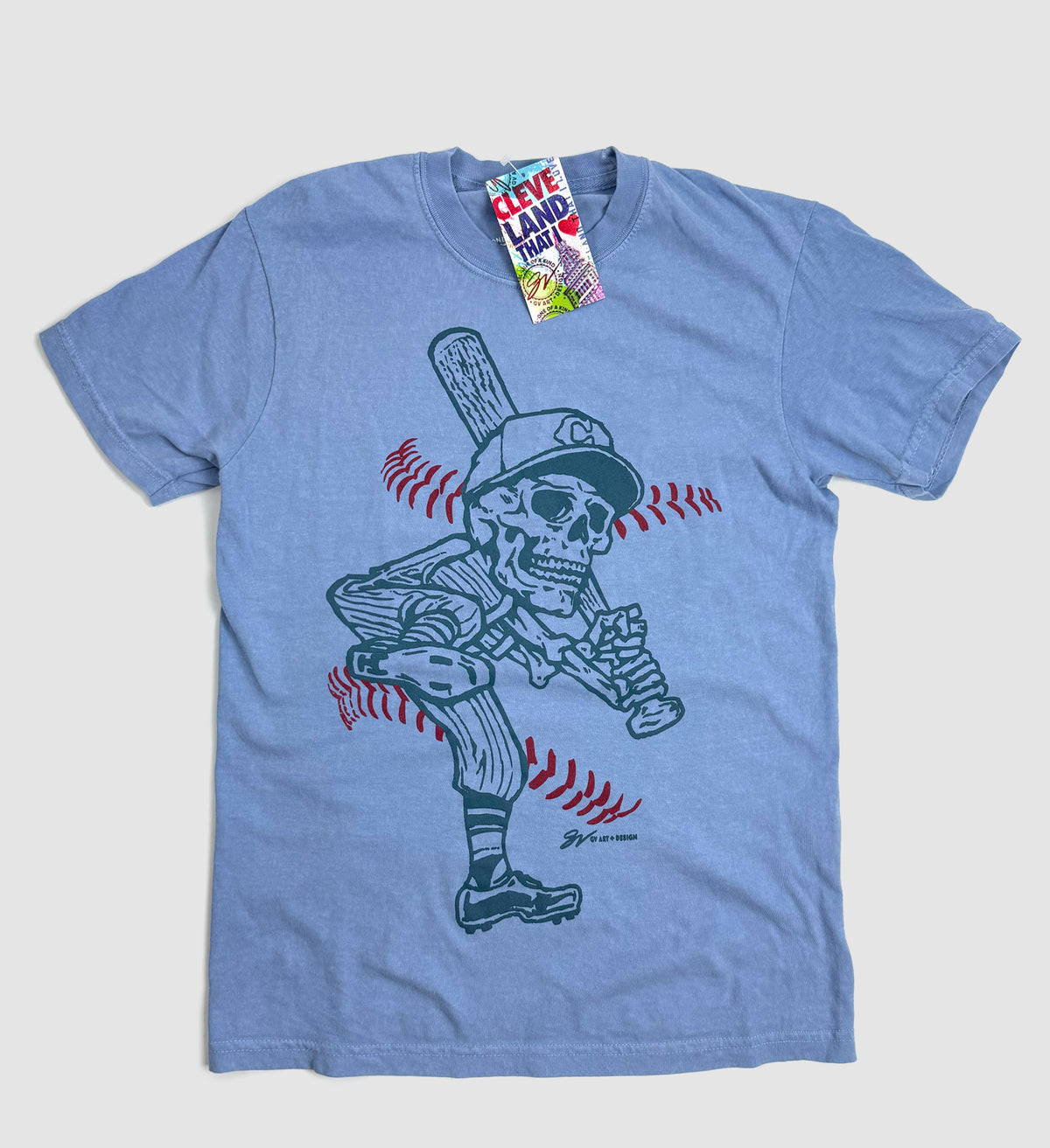 Blue Cleveland Baseball For Life Tshirt