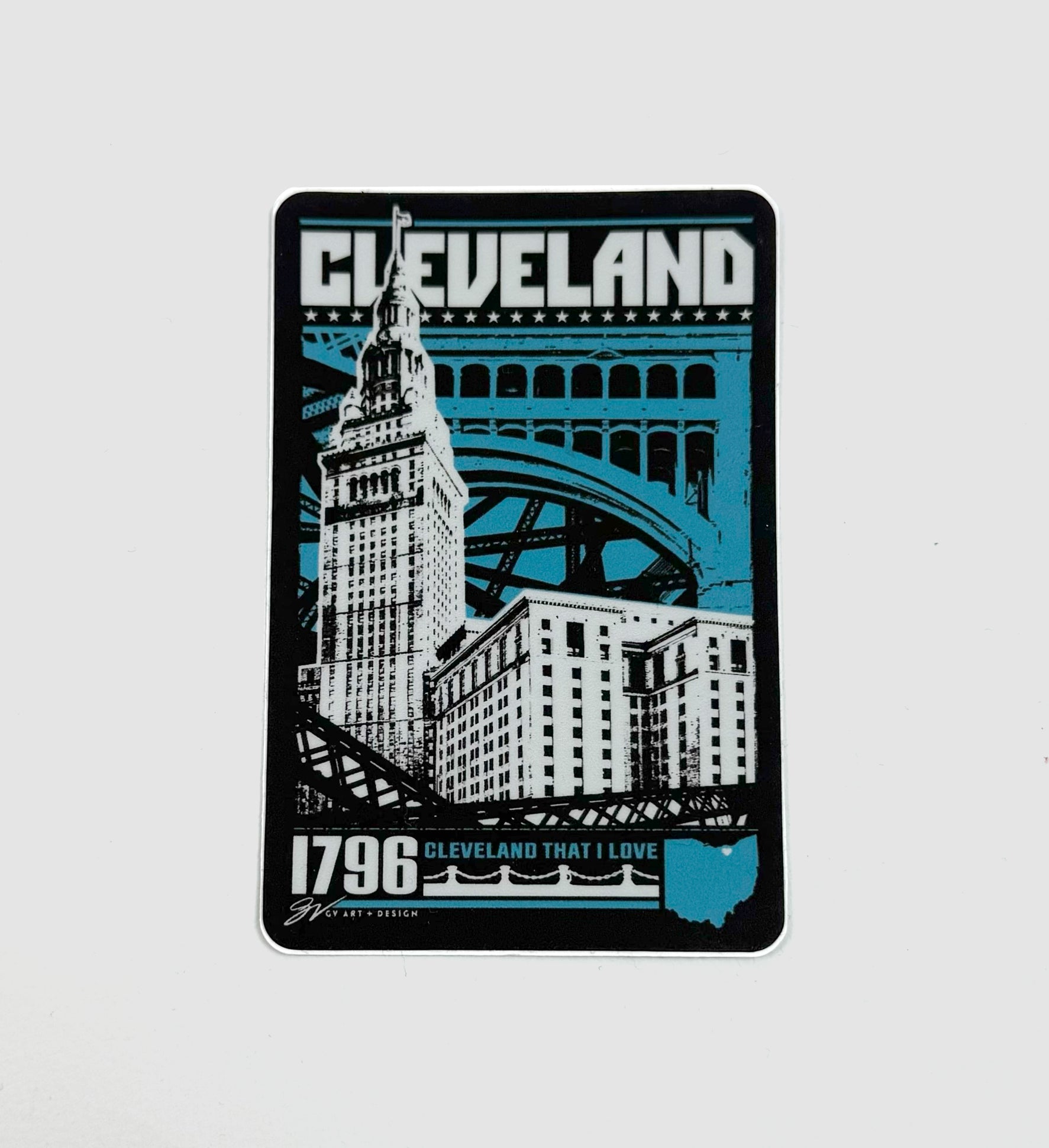 Cleveland Bold Graphic Sticker