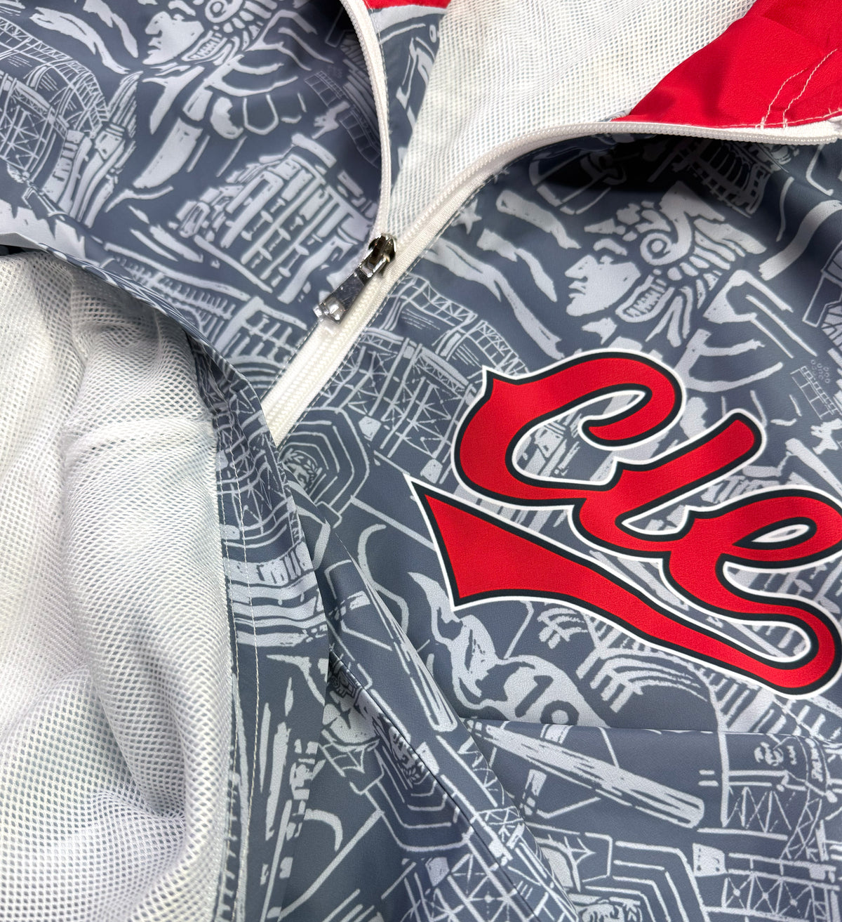 Cleveland Baseball Pattern windbreaker