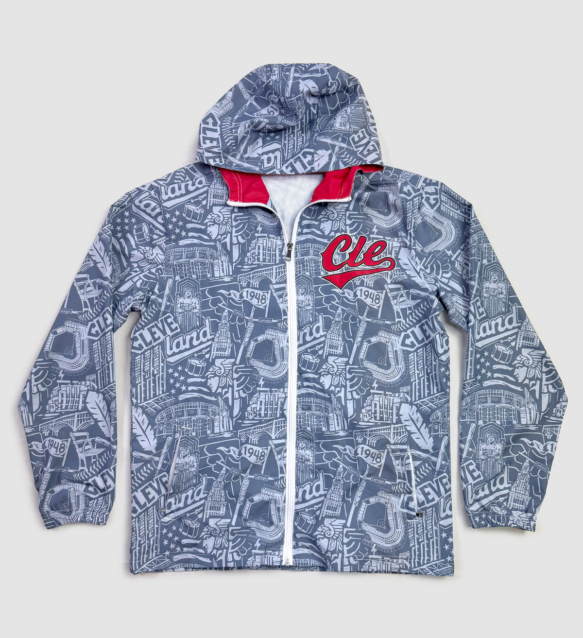 Cleveland Baseball Pattern windbreaker