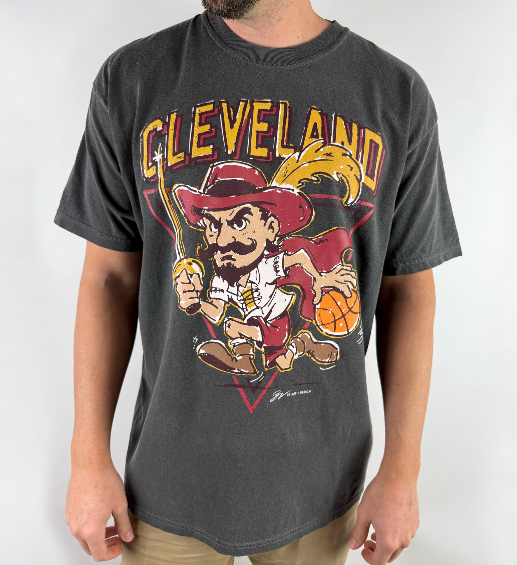 Cleveland Cartoon Basketball T shirt