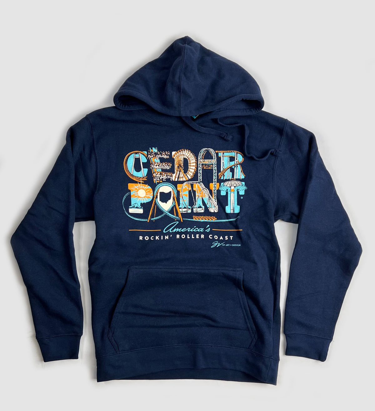 Cedar Point Collage Hooded Sweatshirt