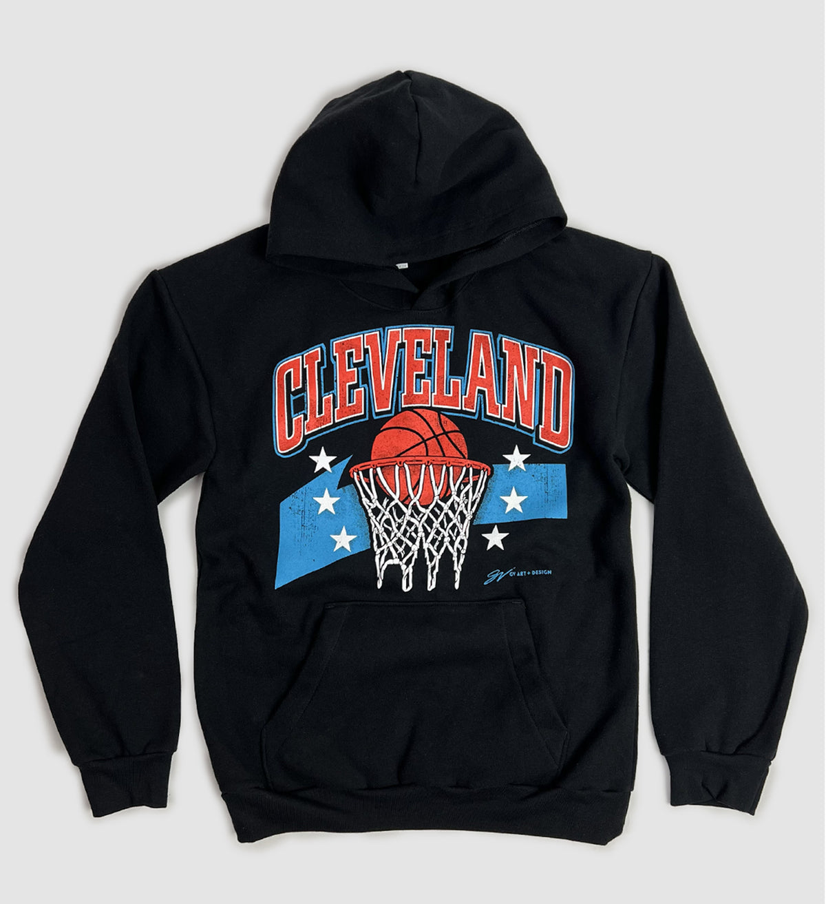 Cleveland Basketball 90s Swoosh Hooded Sweatshirt
