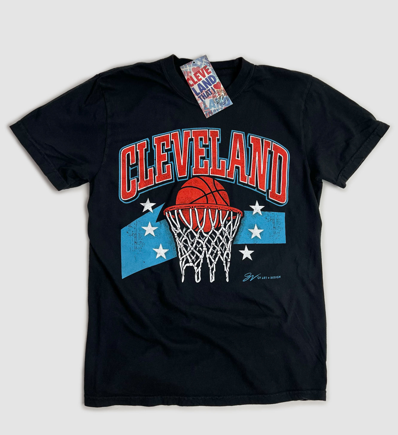 Cleveland Basketball 90s Swoosh T shirt - Main Image
