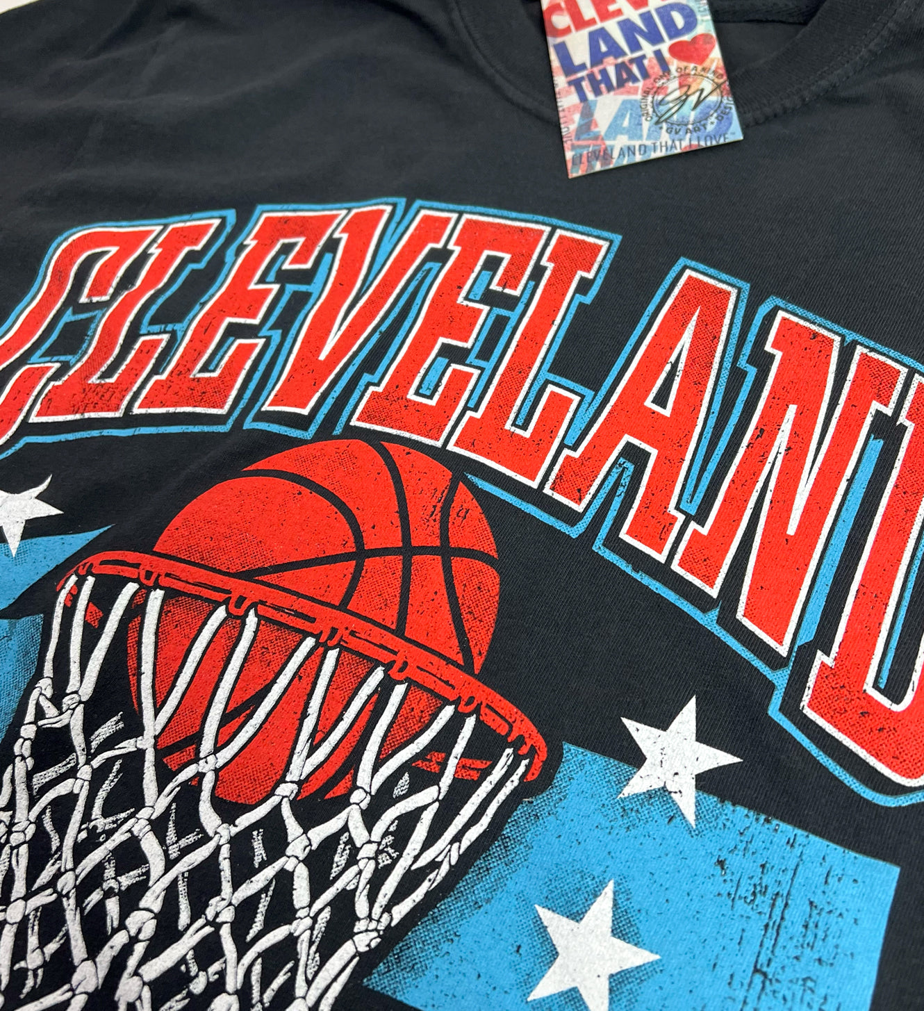 Cleveland Basketball 90s Swoosh T shirt