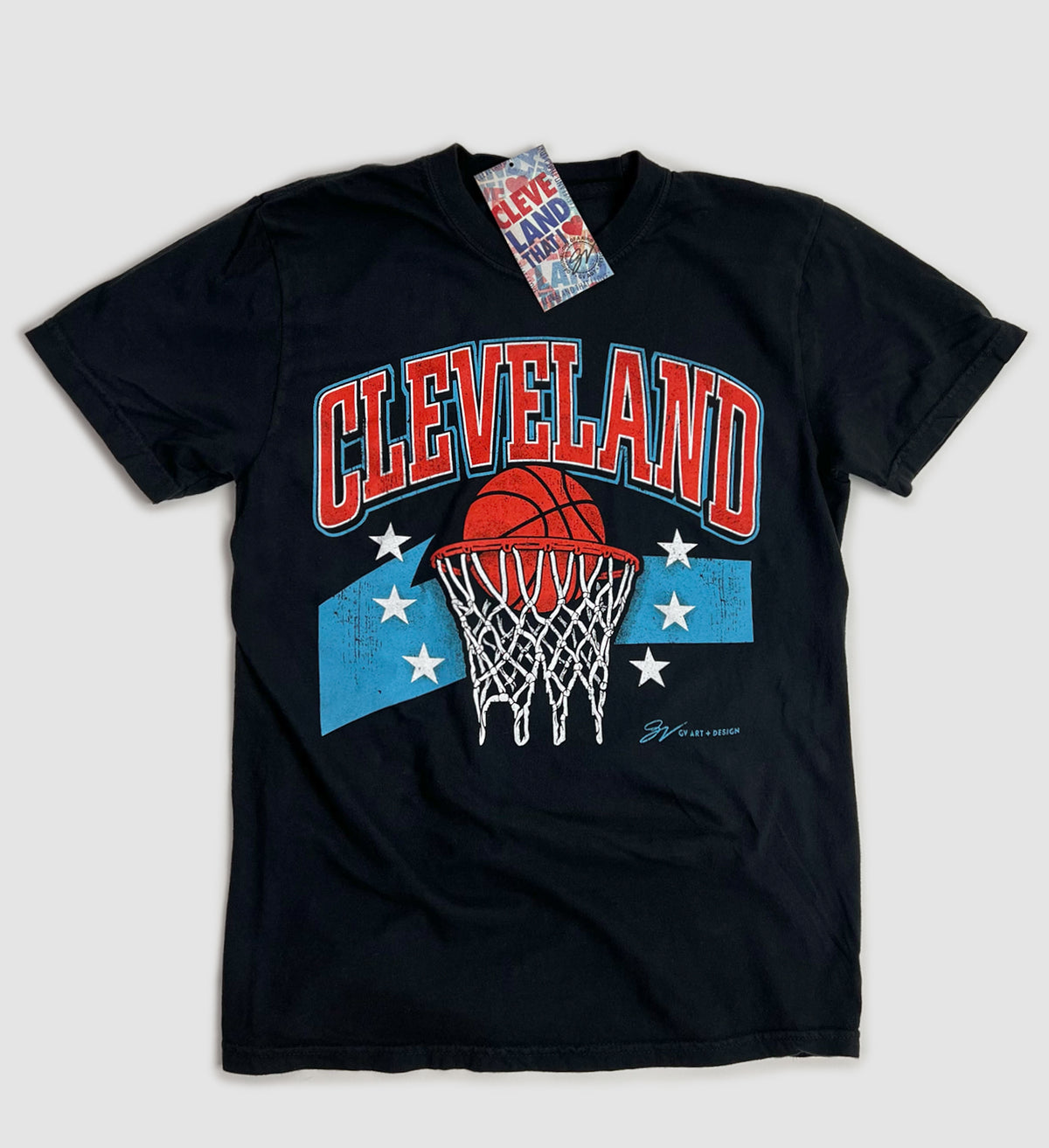 Cleveland Basketball 90s Swoosh T shirt