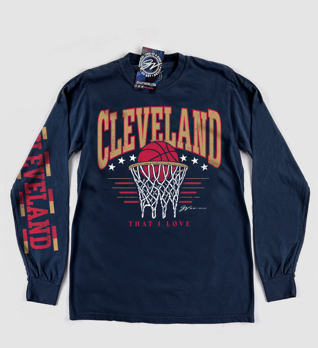 Haut Manches Longues Femme GV Art - Thème Cleveland Cavaliers - Taille L - Occasion Porté Une Fois