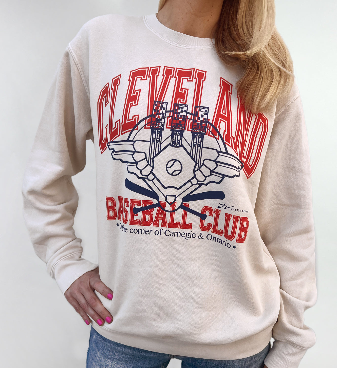 Cleveland Baseball Club Crew Sweatshirt