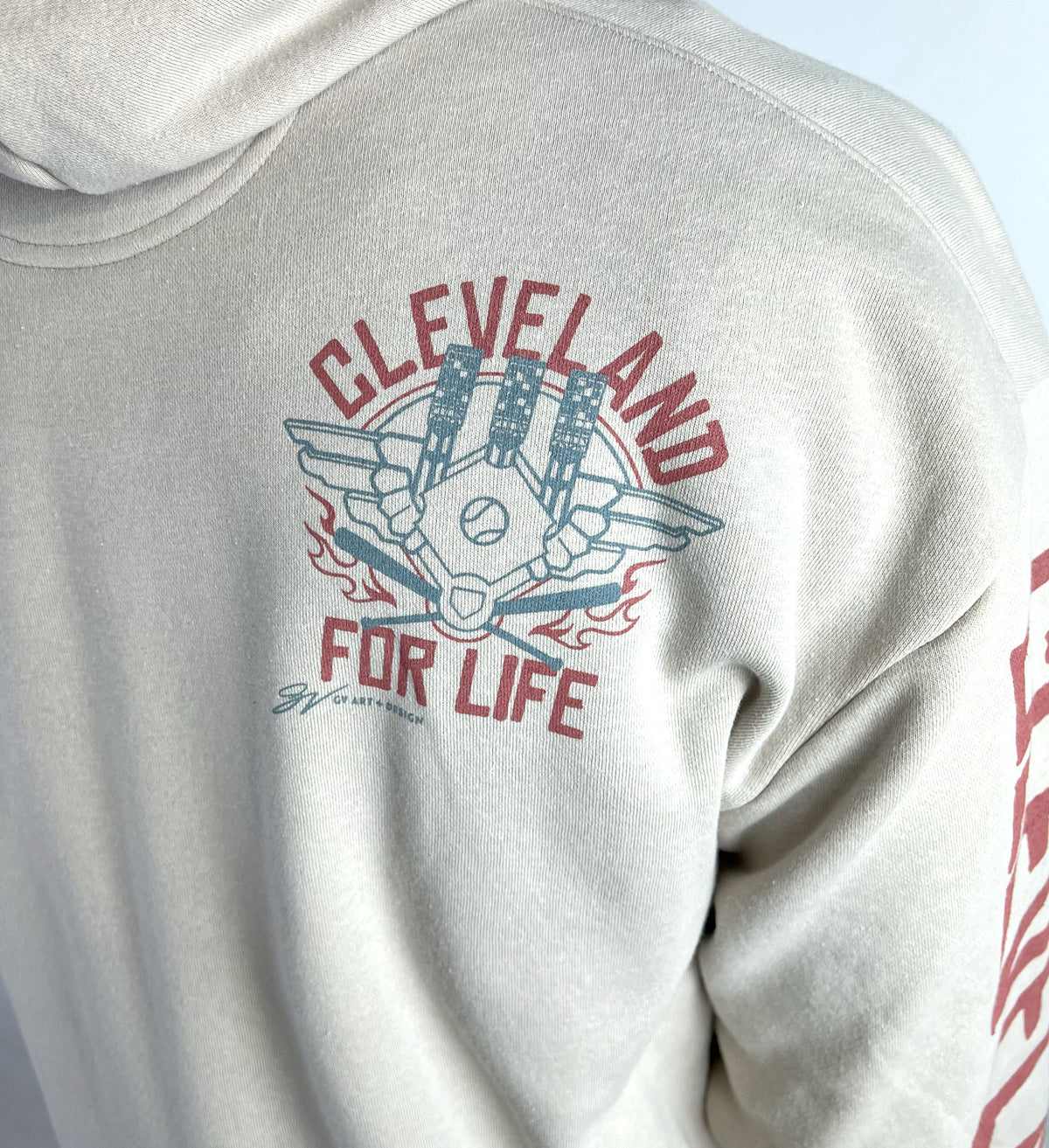 Cleveland Baseball For Life Hooded Sweatshirt
