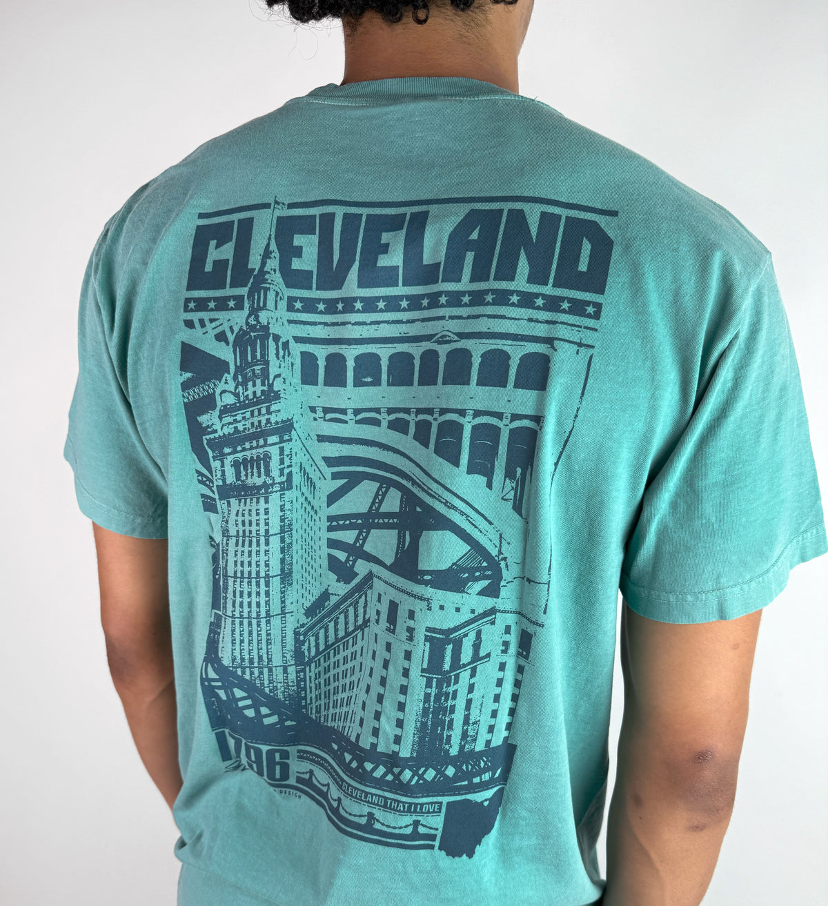 Cleveland Bold Graphic Seafoam T Shirt