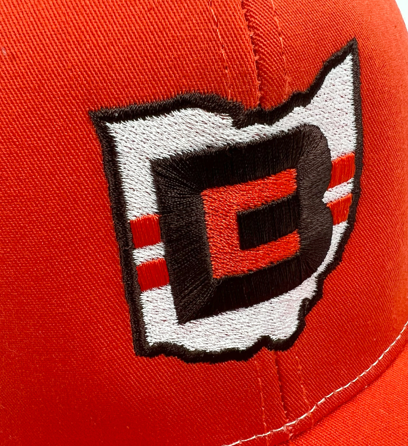 Orange Cleveland CB Ohio Mesh Snap Back