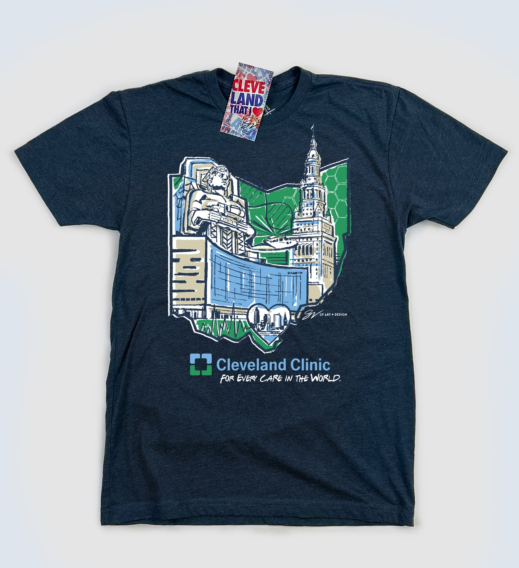 Cleveland Clinic Ohio Navy T Shirt