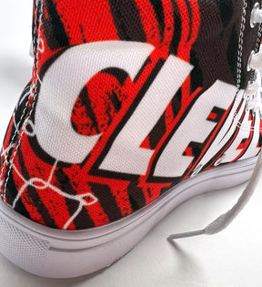 Women’s Cleveland Football high top canvas shoes