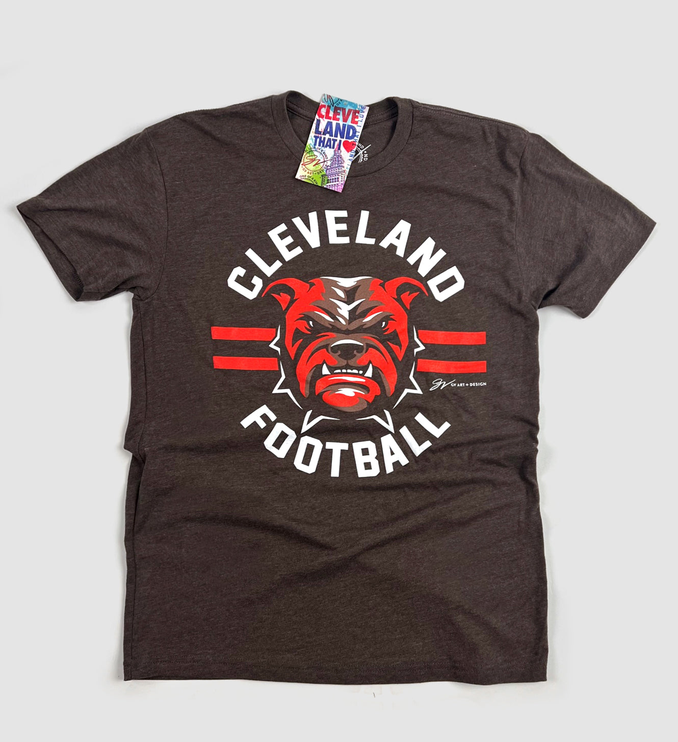 Pawz Republic Cleveland Football Poodle T-Shirt XL