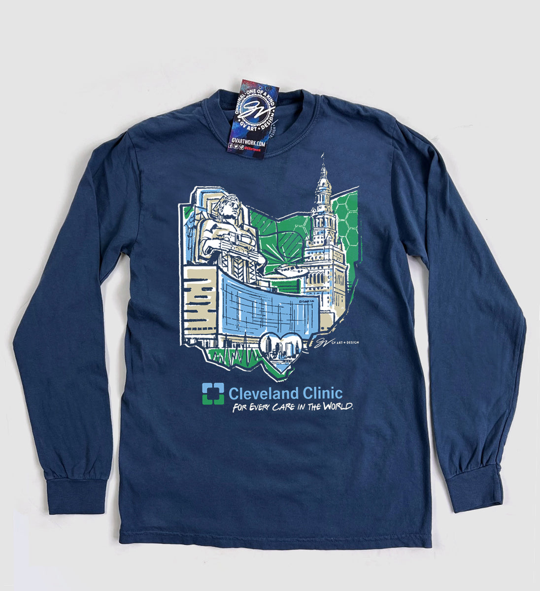 Cleveland Clinic Ohio Navy Long Sleeve