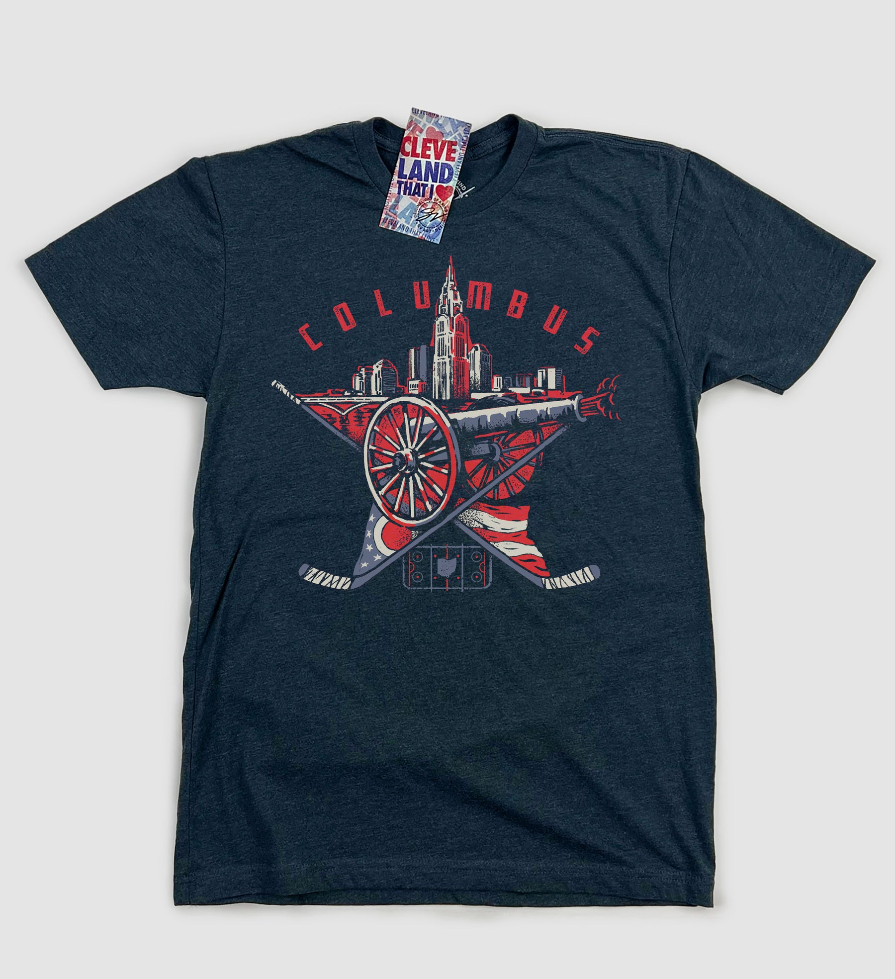 Columbus Hockey Graphic Star T Shirt