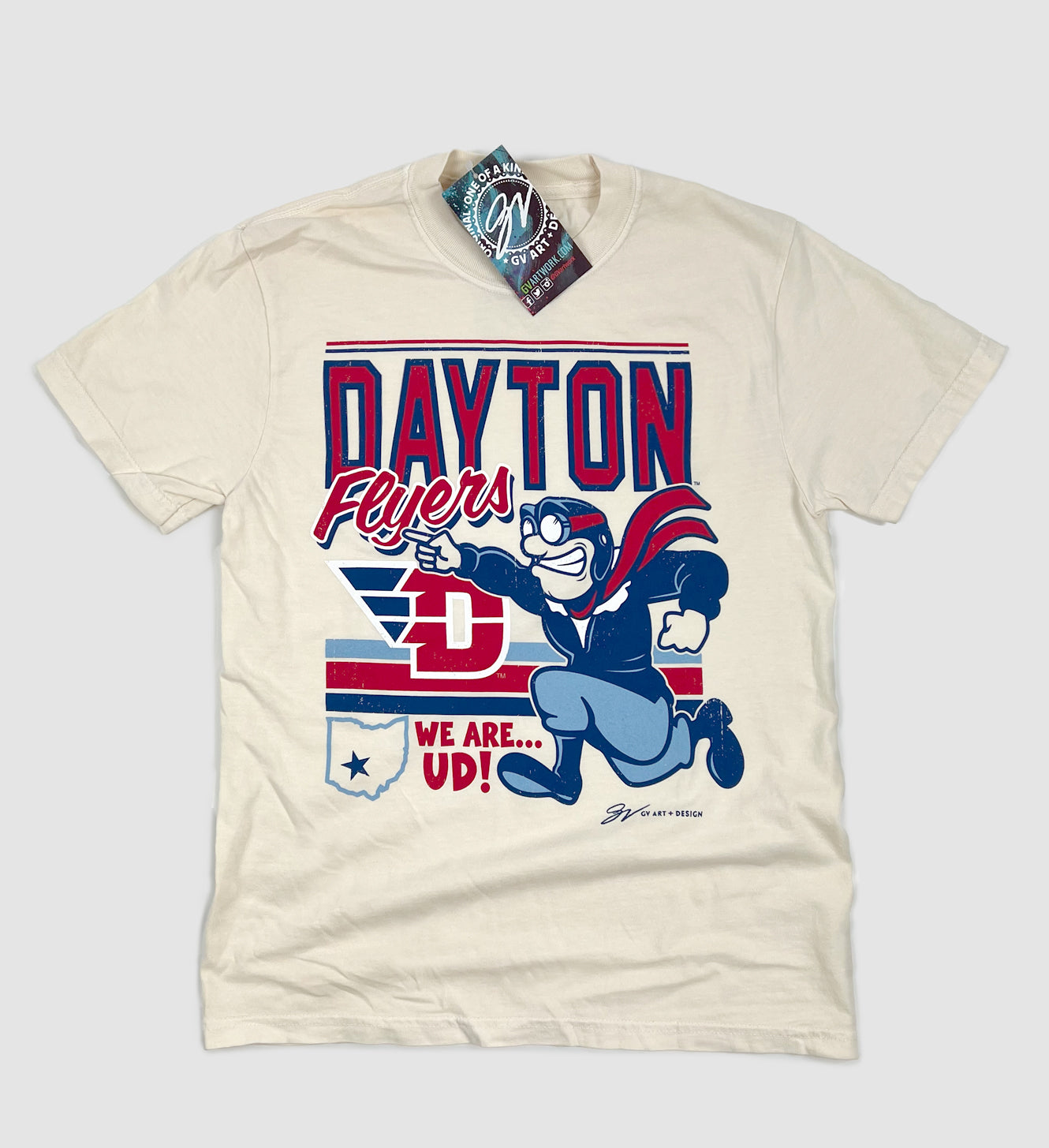Dayton Flyers Retro Rudy T shirt