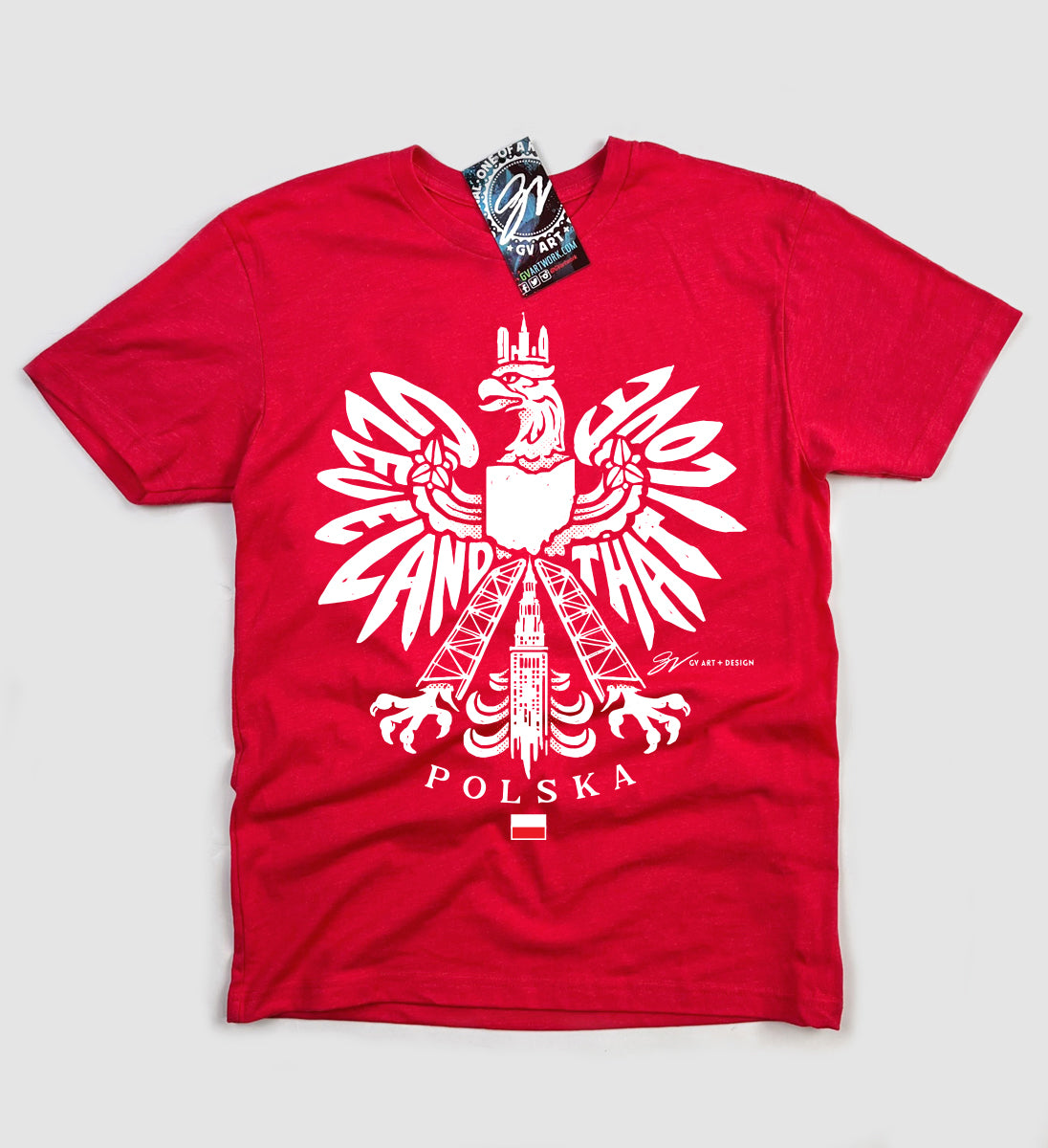 Red Cleveland Polska T shirt