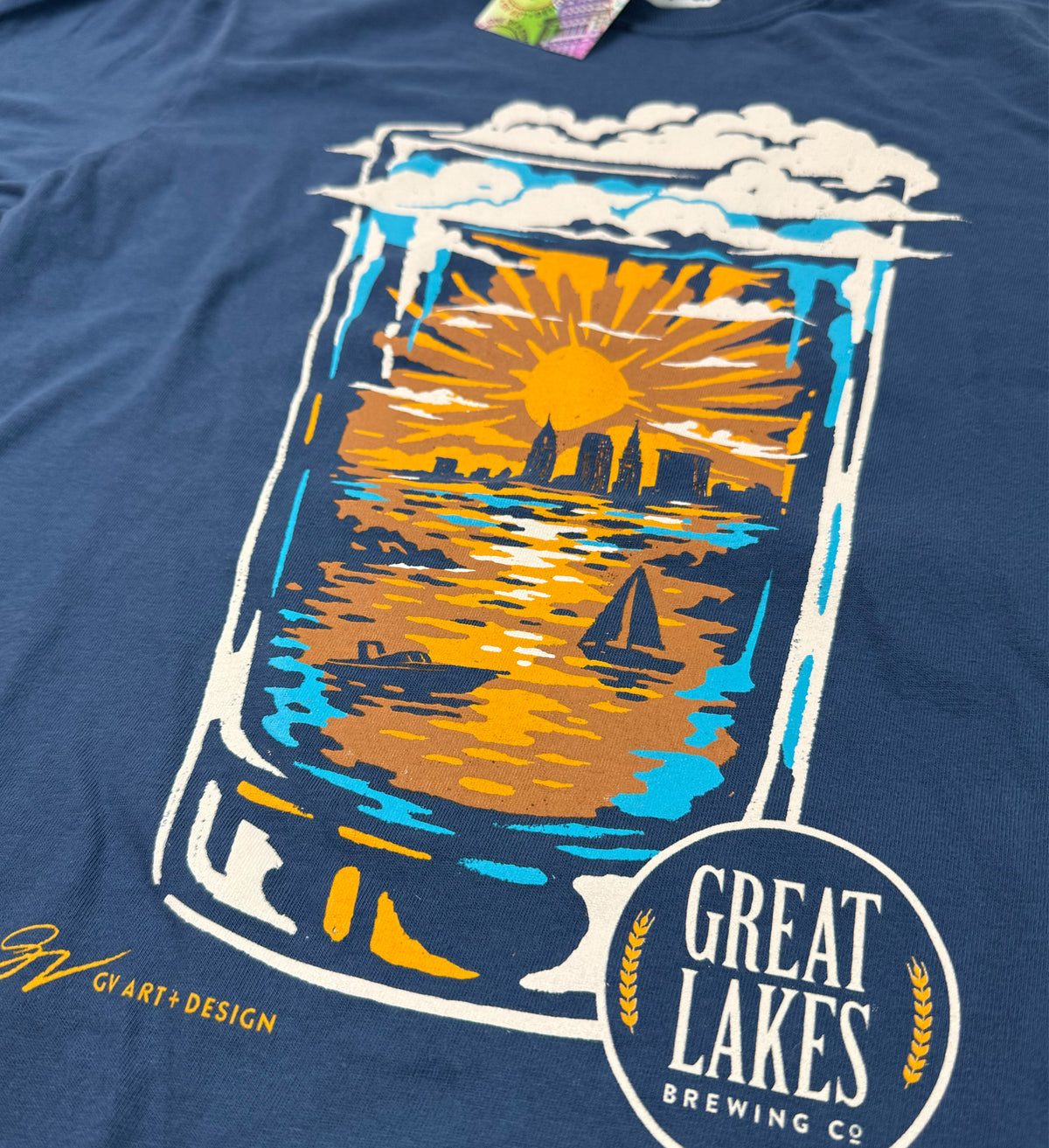 Great Lakes Brewing Sunset Pint Glass T Shirt