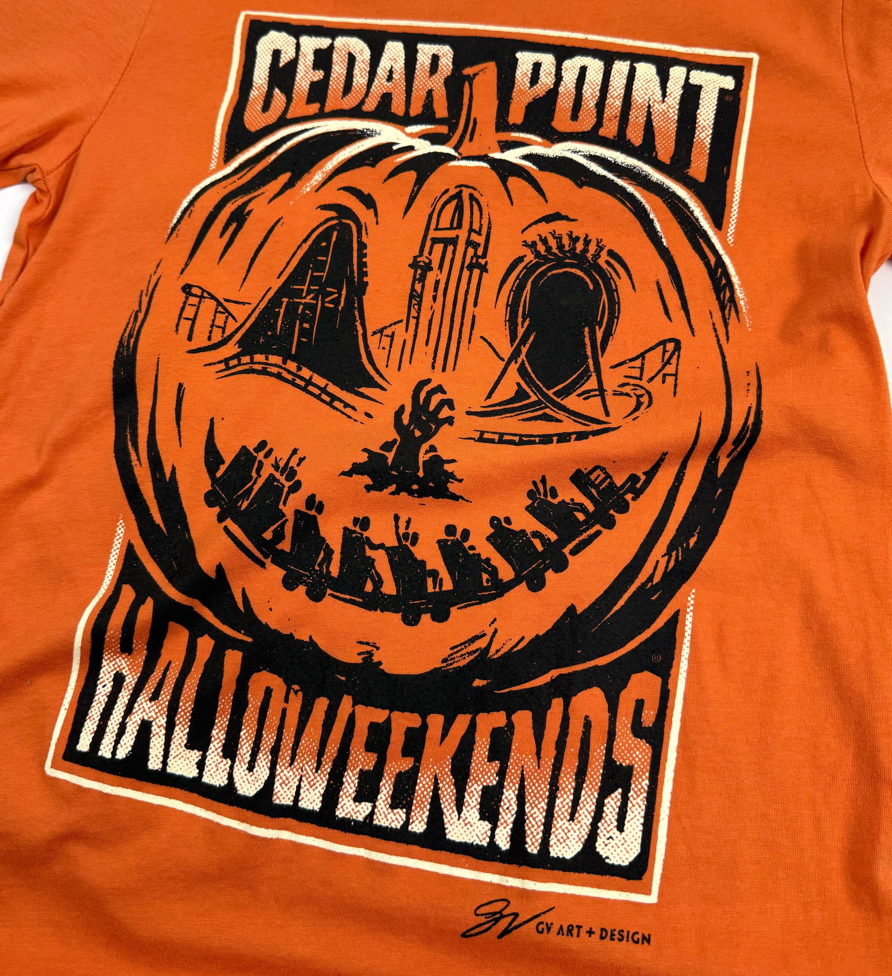 Cedar Point Halloweekends Pumpkin T shirt