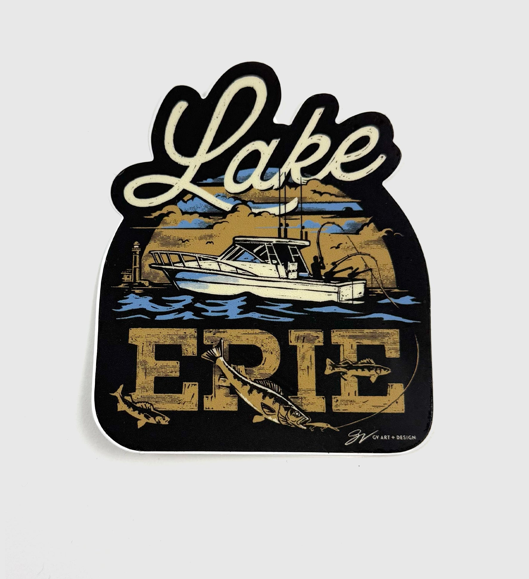 Lake Erie Fishing Sticker