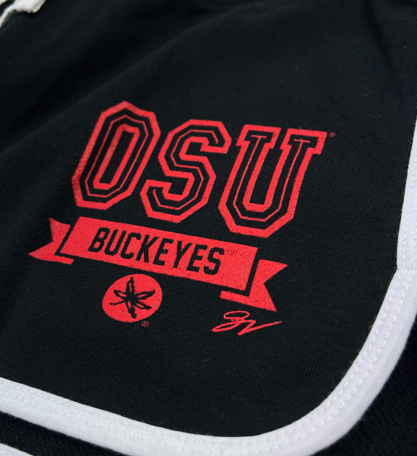 Womens OSU Outline Black Shorts