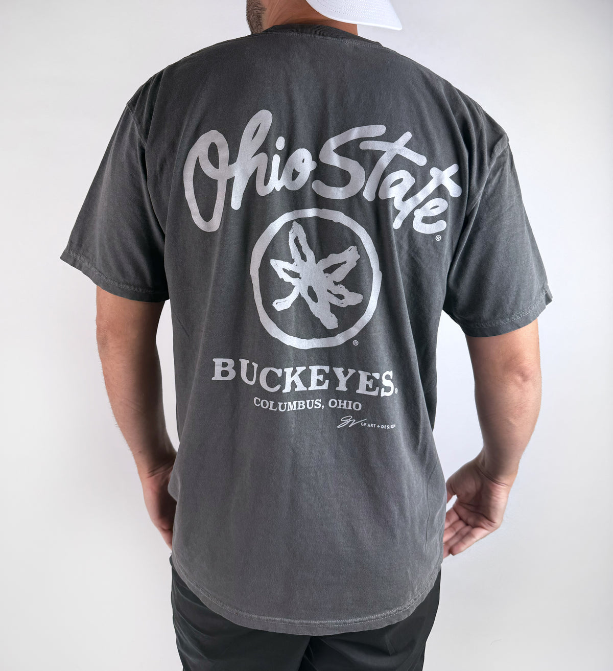 Ohio Big Script Silver T Shirt