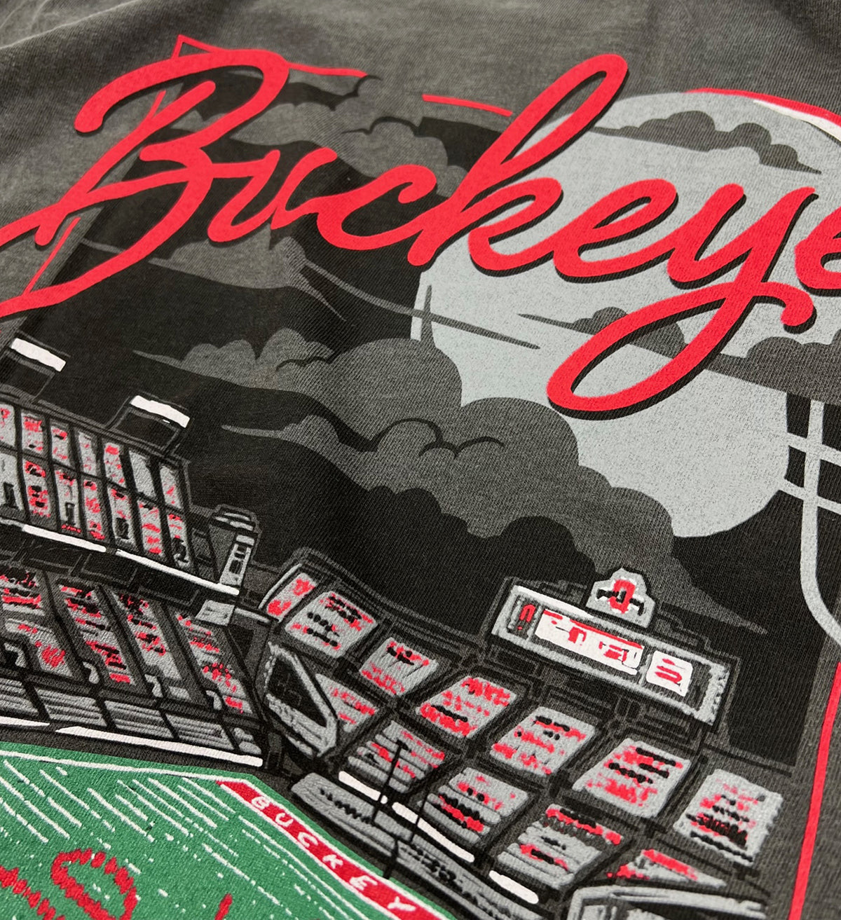Ohio State Buckeyes Script Night Scene T Shirt