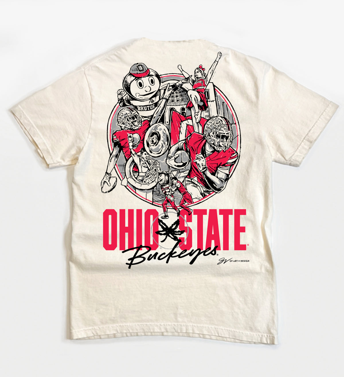 OSU GameDay Circle Collage Tee