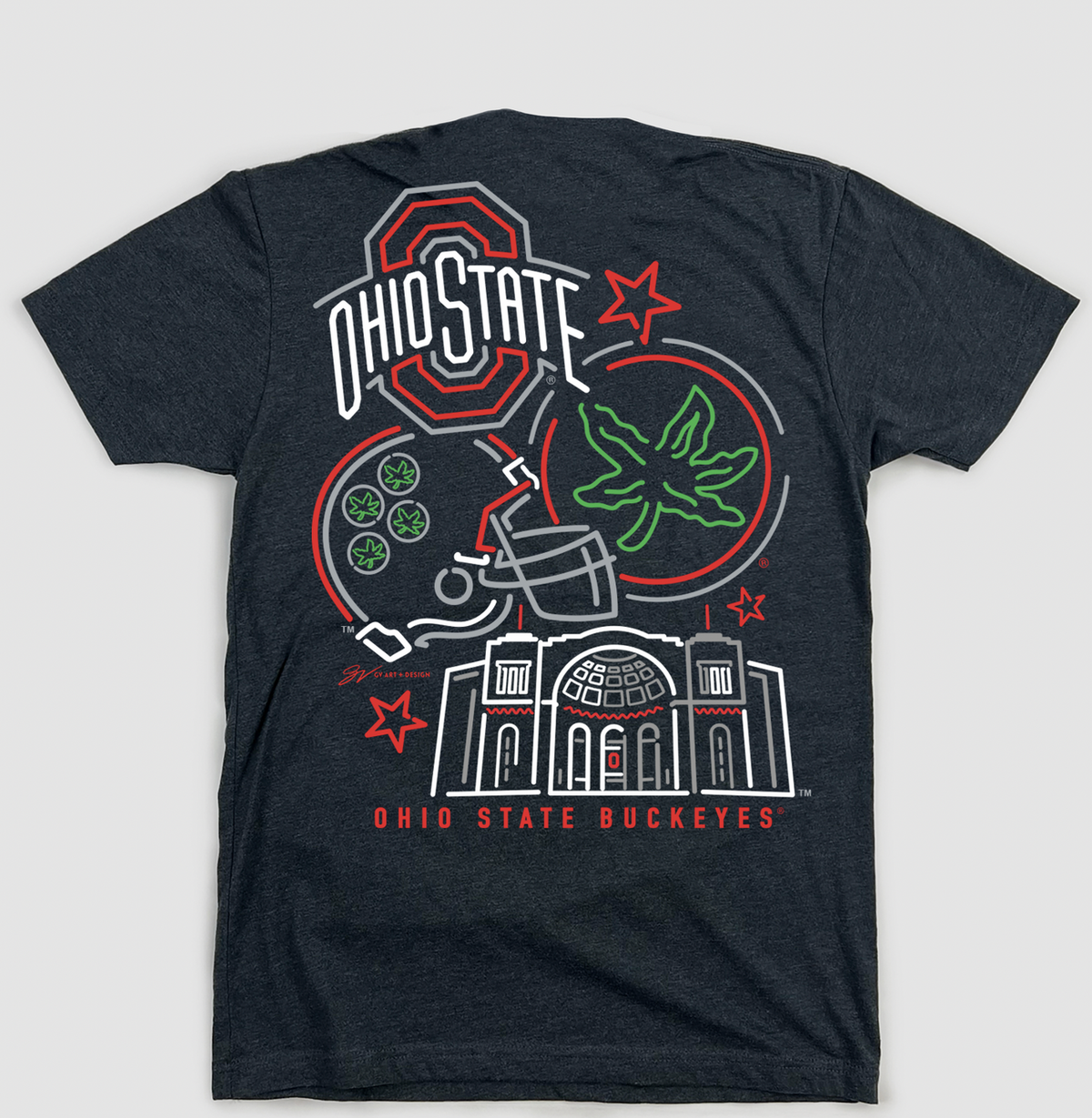 Ohio State Neon Icons T Shirt