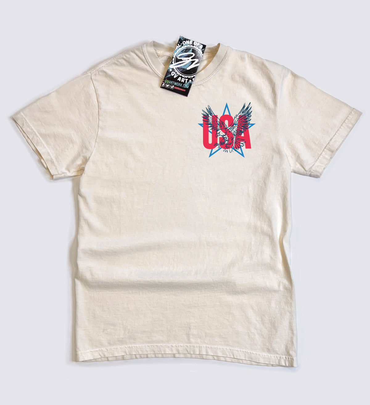 USA 250 Years Circle Ivory T shirt