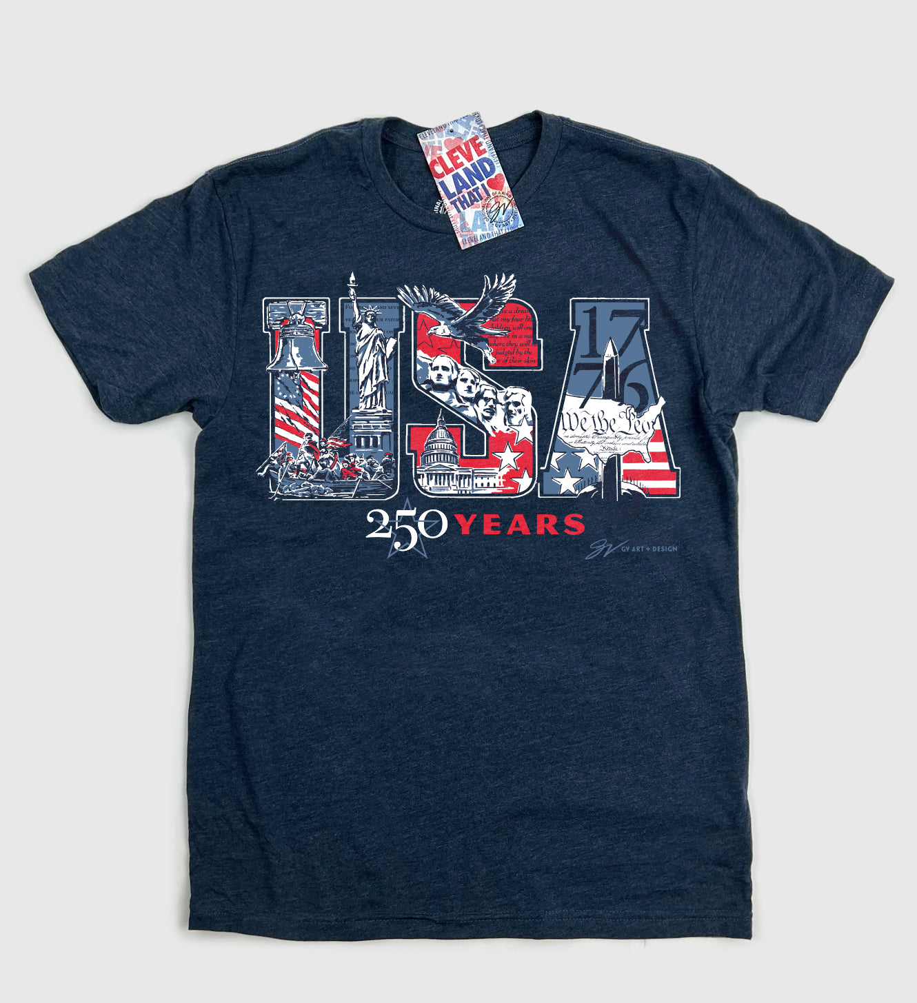 USA Icons 250 Years Navy T shirt
