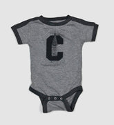 C Terminal Grey Striped Onesie