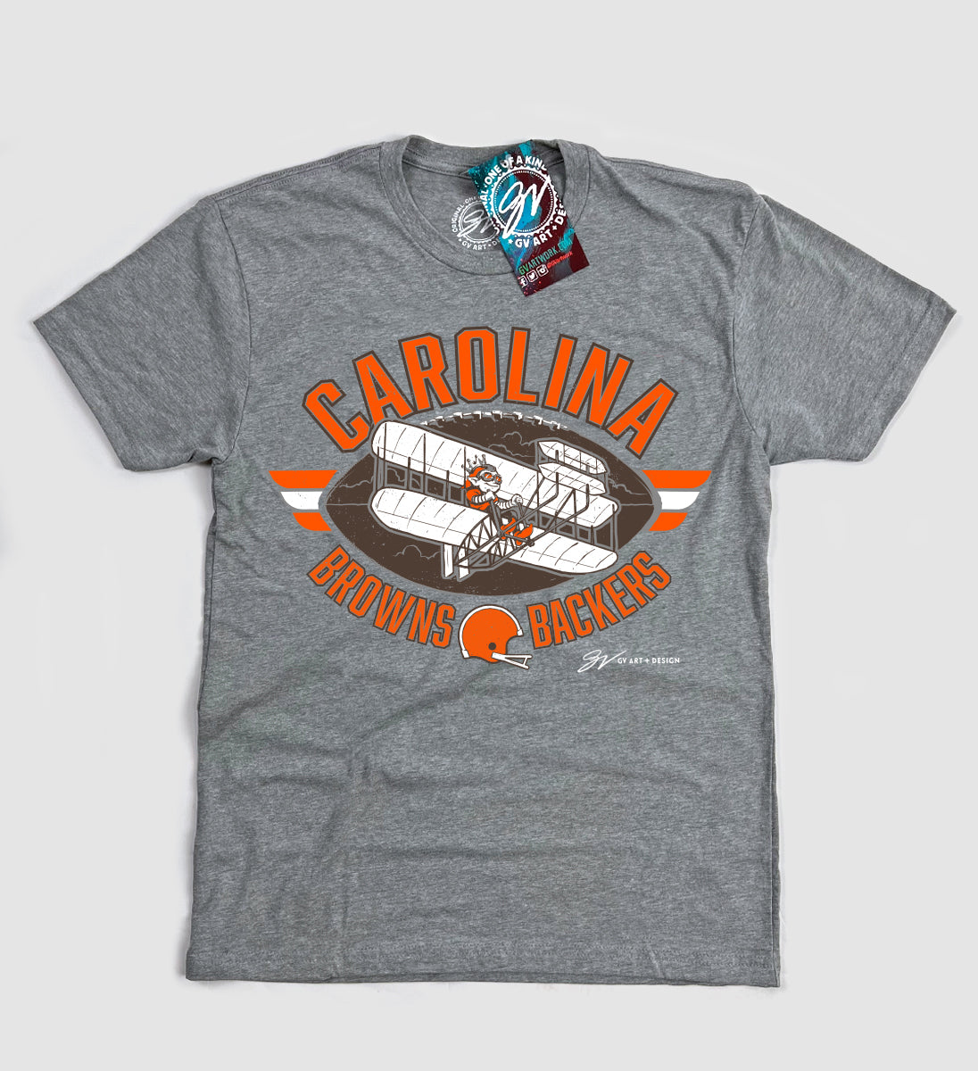 Carolina Browns Backers Grey T shirt