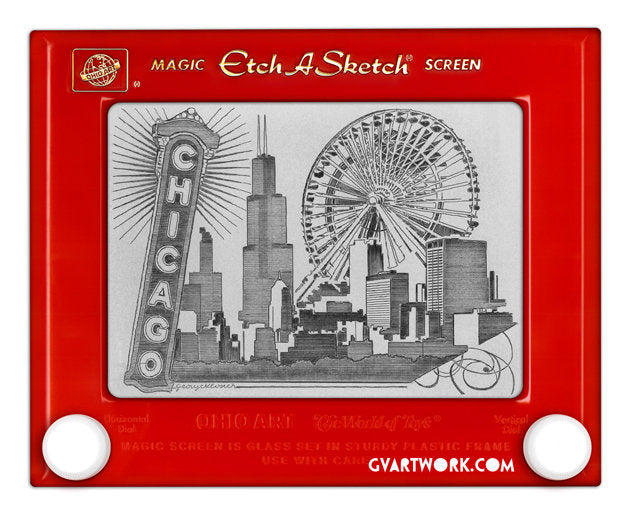Chicago Etch A Sketch Giclee Print