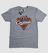 Cincinnati Football Skyline Grey T shirt