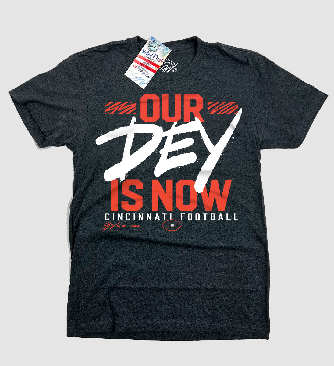 GV Art and Design Our Dey Is Now Cincinnati Football T Shirt Large