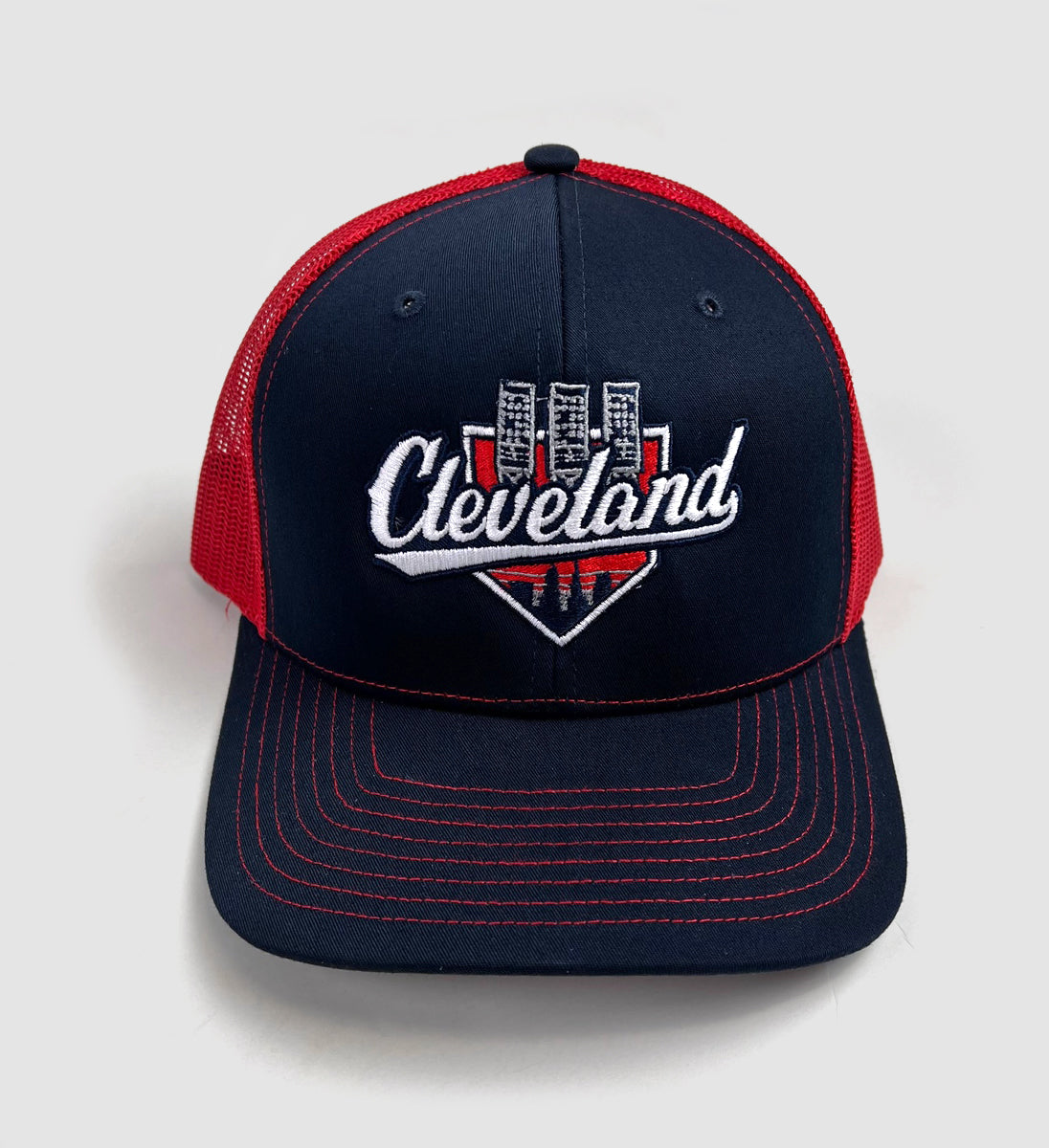 Cleveland Baseball Lights Mesh Snap Back Red/Navy