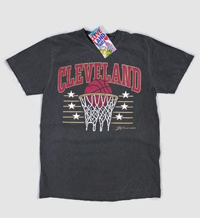Cleveland Basketball Vintage Net Skyline T shirt