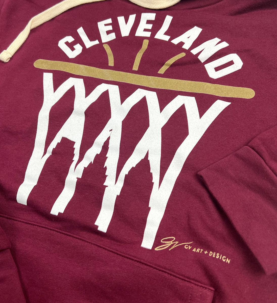 Cleveland Basketball Net Skyline Hooded Sweatshirt