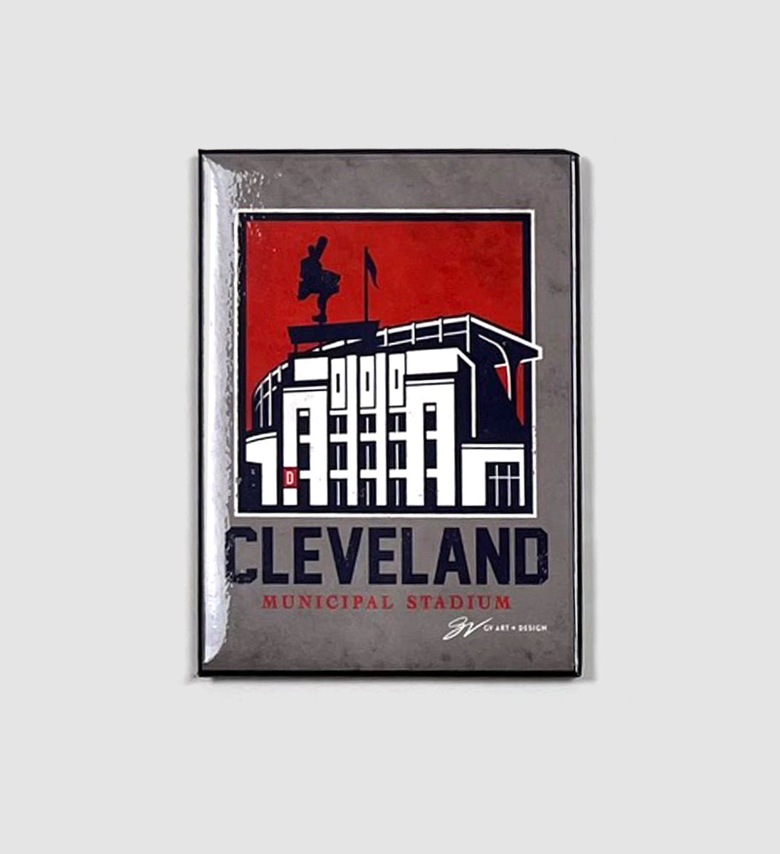 Cleveland Municipal Stadium Grey Magnet