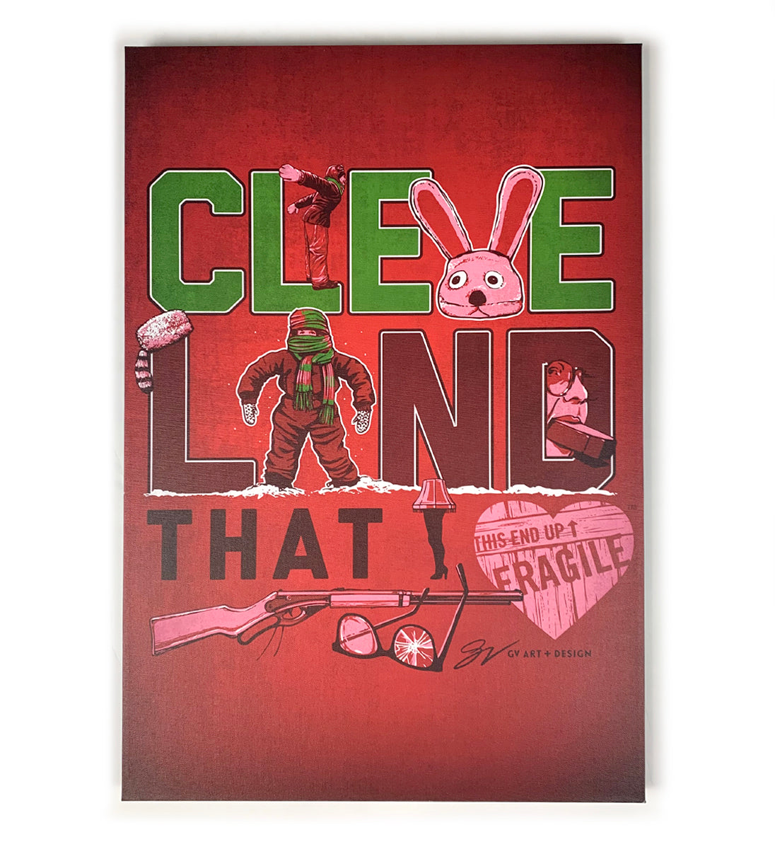 Christmas Cleveland That I Love Canvas Artwork