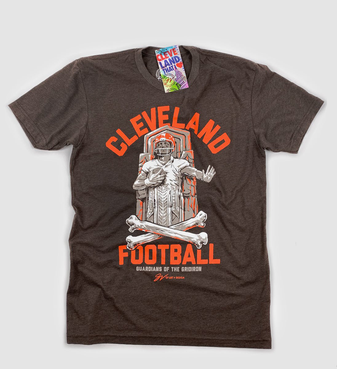GV Art and Design Cleveland Guardians of The Gridiron T Shirt Medium