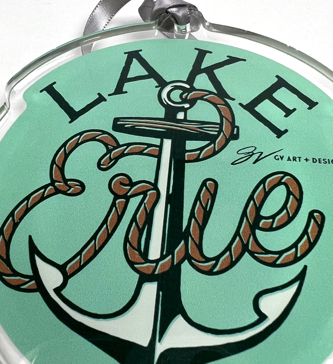 Lake Erie Anchor Clear Ornament
