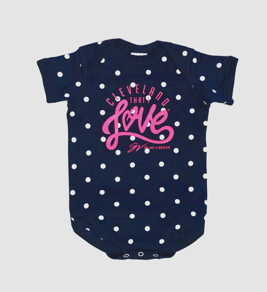 Cleveland That I Love Polka Dot Onesie - Main Image