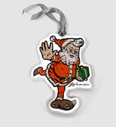 Cleveland Football Santa Clear Ornament
