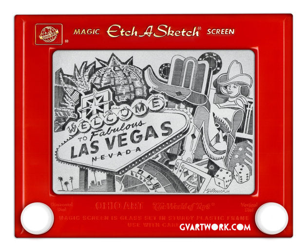 Las Vegas Etch A Sketch Print - Main Image