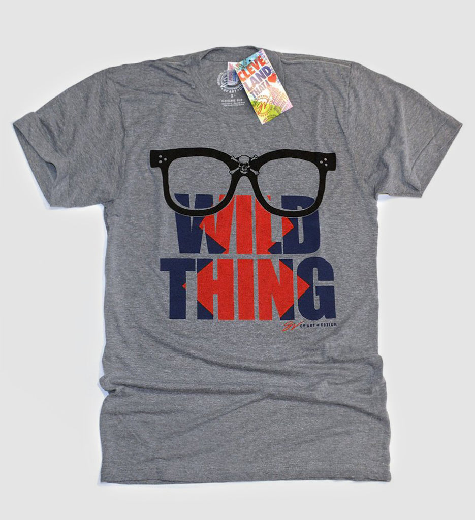 Major League Movie Logo T-Shirt Vintage Glasses Rick Vaughn Wild Thing  Mohawk