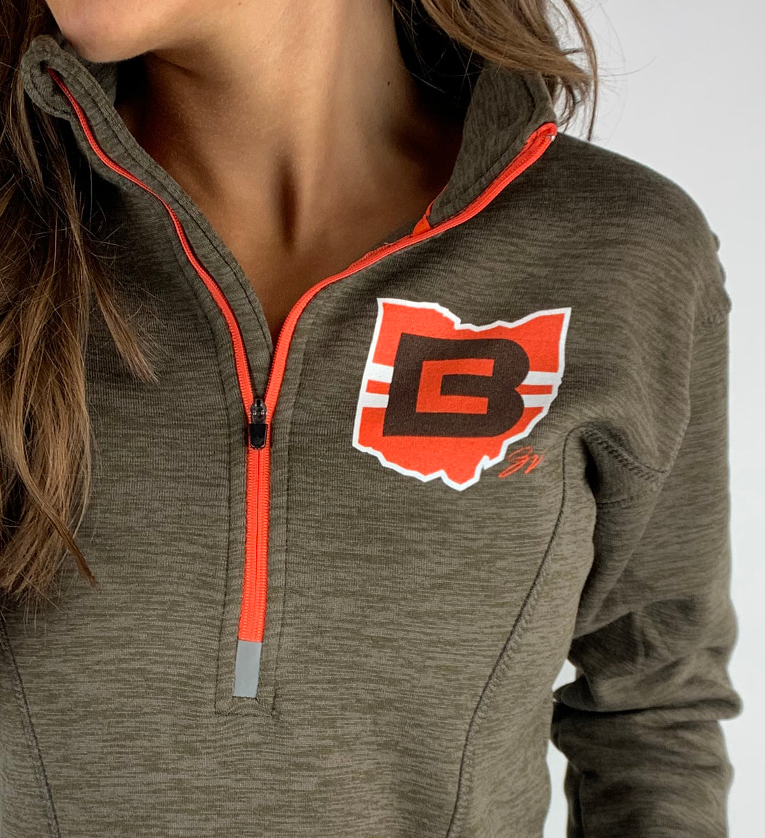 Womens CB Ohio Quarter Zip Pullover