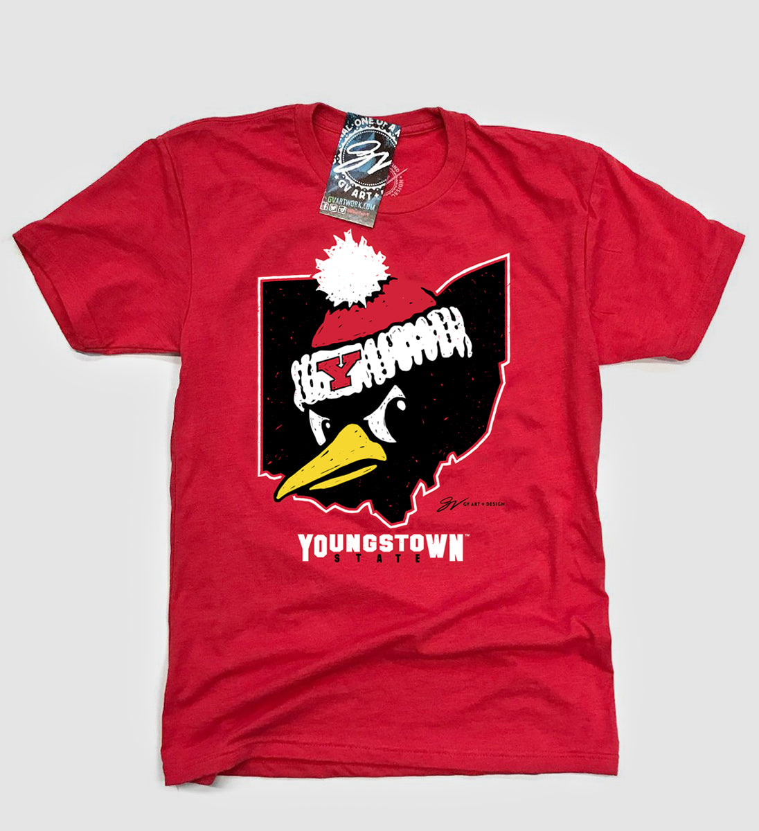 Alternative Apparel Youngstown State Penguins Women's Gray The Keepsake  T-Shirt